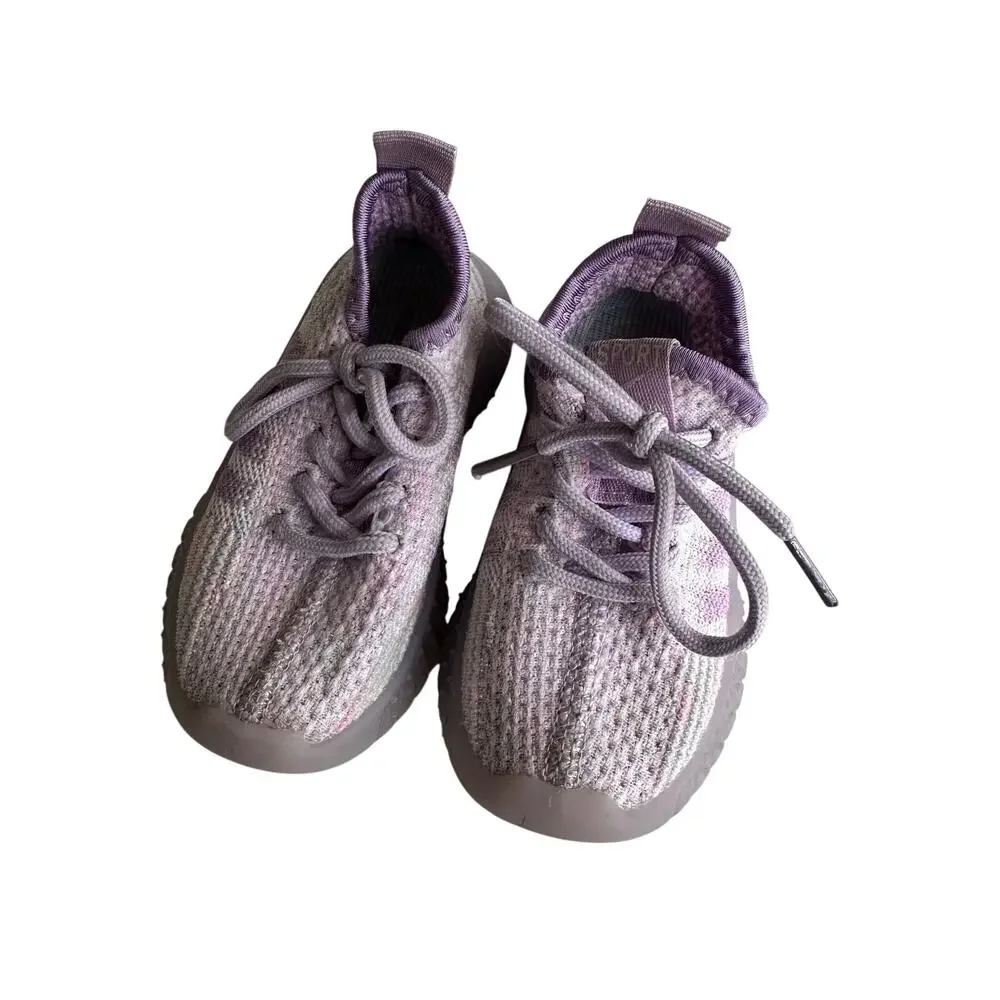 Cute Purple Lace-Up Sneakers - Size 7 Toddler Shoes